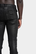 Julius_7 | AW24 - Folded split knee jeans, Coated