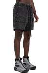 Papery cotton shorts, Black marble