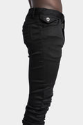 Julius_7 | AW24 - Folded split knee jeans, Black