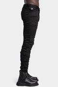 Julius_7 | AW24 - Folded split knee jeans, Black