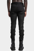 Julius_7 | AW24 - Folded split knee jeans, Black