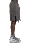 Cotton drawstring shorts, Dark used grey
