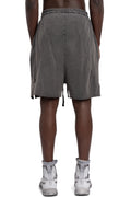 Cotton drawstring shorts, Dark used grey