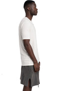 Thom Krom | SS26 - Silk blend v-neck t-shirt, White MTS945