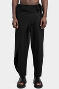 Front wrap wool blend pants