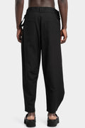 Front wrap wool blend pants