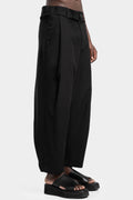 Front wrap wool blend pants