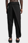 Front wrap wool blend pants