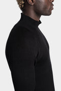 Julius_7 | AW24 - High neck wool knit sweater