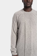 Julius_7 | - Crewneck knit sweater, Plaster