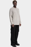 Julius_7 | - Crewneck knit sweater, Plaster