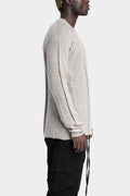 Julius_7 | - Crewneck knit sweater, Plaster