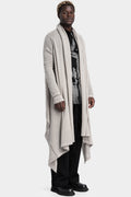 Julius_7 | AW24 - Long wool blend cardigan, Plaster