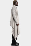 Julius_7 | AW24 - Long wool blend cardigan, Plaster