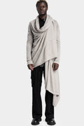 Julius_7 | AW24 - Long wool blend cardigan, Plaster