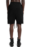 Cotton drawstring shorts, Black