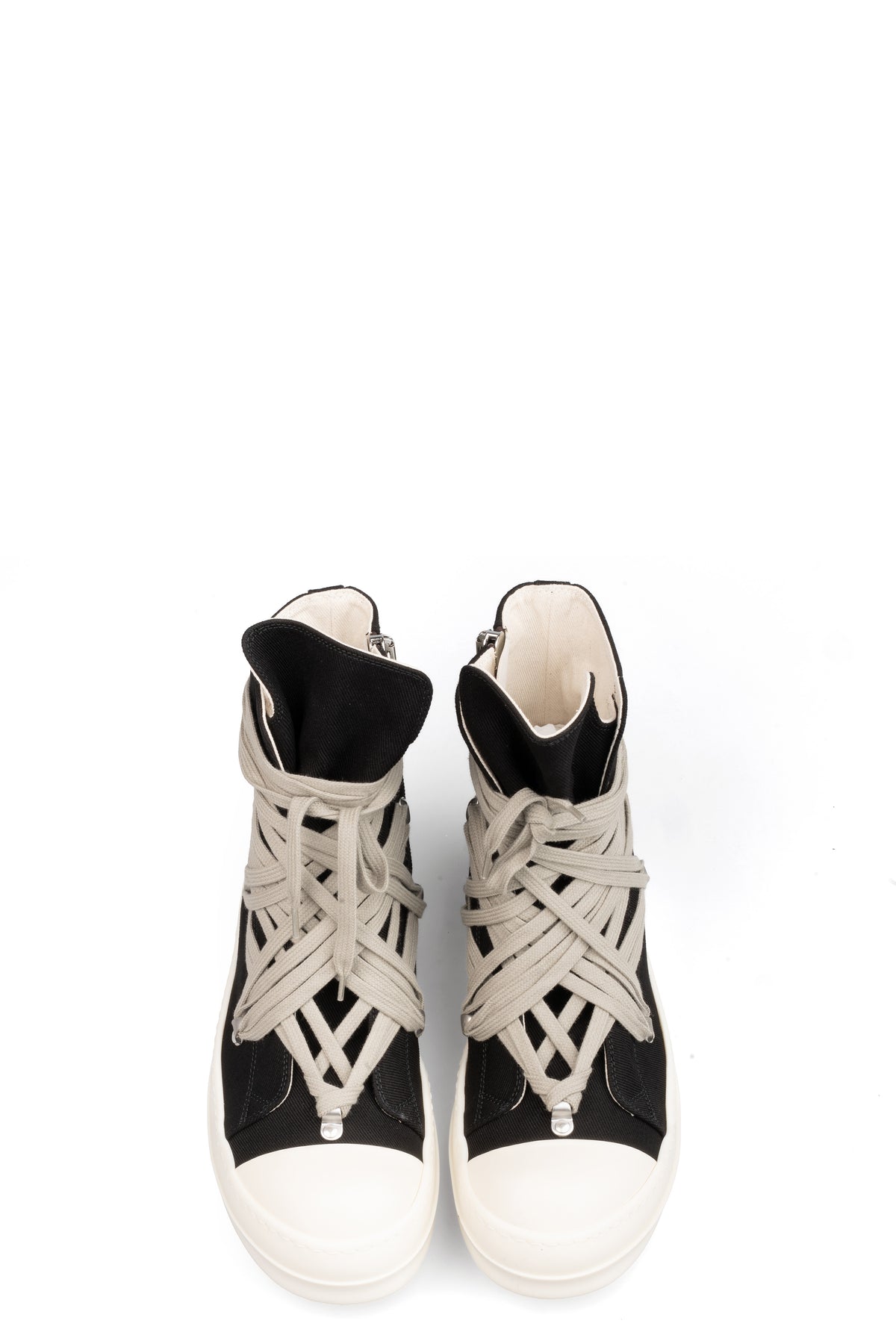 Rick Owens DRKSHDW | Megalace Ramones sneakers, DU01F4809 DOW1 911 Black / Milk