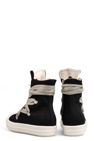 Rick Owens DRKSHDW | Megalace Ramones sneakers, DU01F4809 DOW1 911 Black / Milk