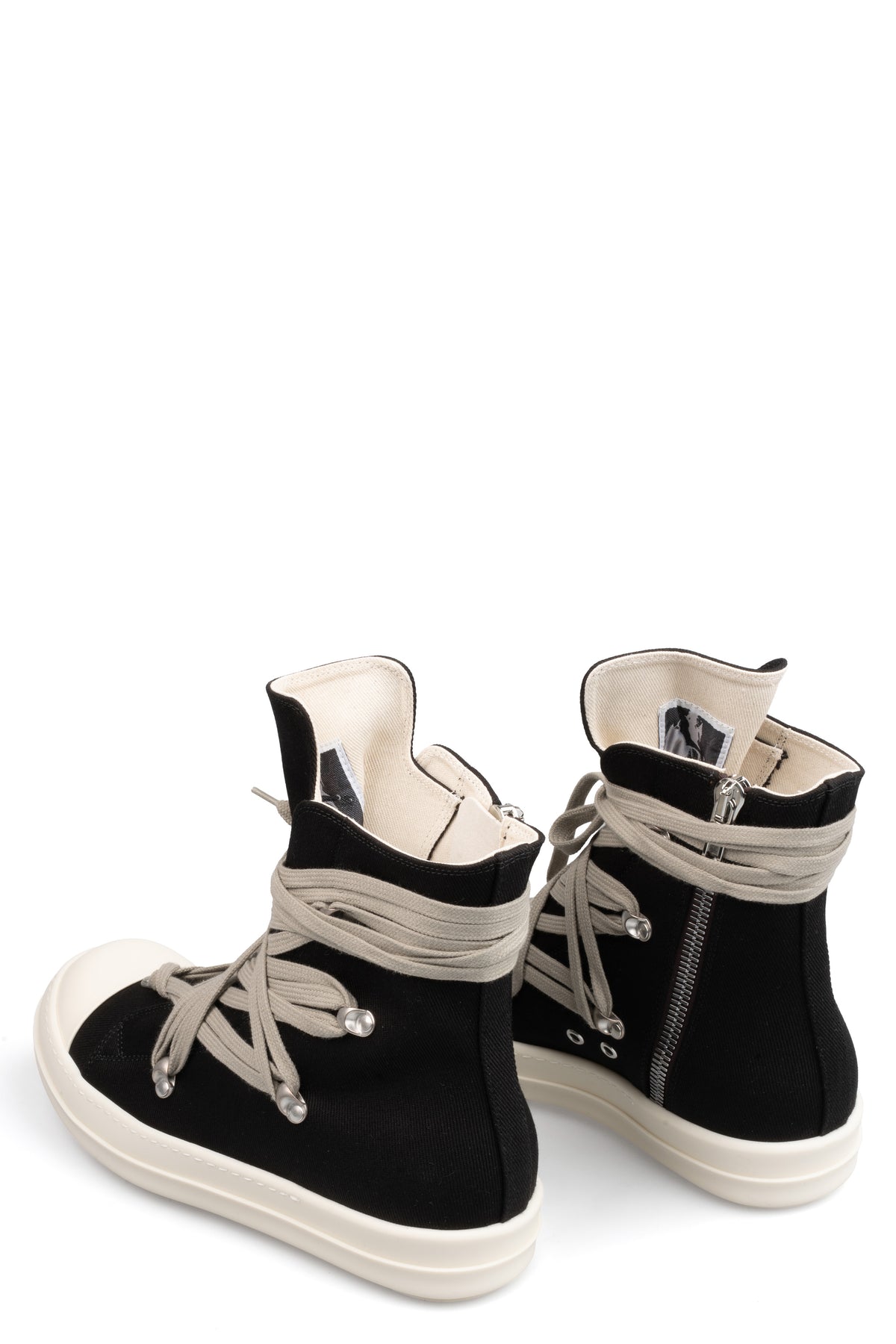 Rick Owens DRKSHDW | Megalace Ramones sneakers, DU01F4809 DOW1 911 Black / Milk