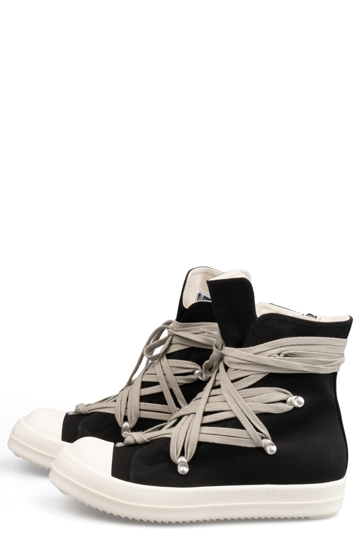 Rick Owens DRKSHDW | Megalace Ramones sneakers, DU01F4809 DOW1 911 Black / Milk