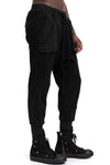 Thom Krom | SS26 - Cotton linen contrast drawstring pants Black MTS523