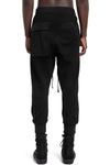 Thom Krom | SS26 - Cotton linen contrast drawstring pants Black MTS523