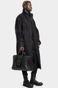 Daniele Basta | AW24 - Rubberised leather messenger bag