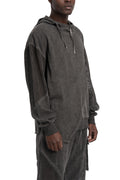 La Haine Inside Us | SS26 - Asymmetric hooded contrast sweater, Grey M1271