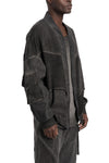 La Haine Inside Us | SS-26 Oversized Sports Jacket, Cold Dye Grey M1272