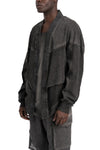 La Haine Inside Us | SS-26 Oversized Sports Jacket, Cold Dye Grey M1272