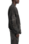 La Haine Inside Us | SS-26 Oversized Sports Jacket, Cold Dye Grey M1272