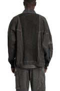 La Haine Inside Us | SS-26 Oversized Sports Jacket, Cold Dye Grey M1272