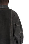 La Haine Inside Us | SS-26 Oversized Sports Jacket, Cold Dye Grey M1272