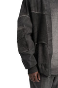 La Haine Inside Us | SS-26 Oversized Sports Jacket, Cold Dye Grey M1272