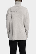 First Aid To the Injured | AW24 - High neck wool blend knit sweater, Oyster