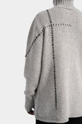 First Aid To the Injured | AW24 - High neck wool blend knit sweater, Oyster