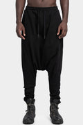 First Aid To The Injured | AW24 - Waffle cotton drop crotch sweatpants, Black