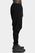 First Aid To The Injured | AW24 - Waffle cotton drop crotch sweatpants, Black