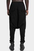 First Aid To The Injured | AW24 - Waffle cotton drop crotch sweatpants, Black