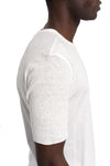 Thom Krom | SS26 - Ribbed sleeve t-shirt, White MTS934