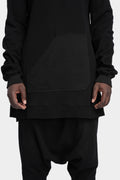 First Aid To The Injured | AW24 - Waffle cotton drop crotch sweatpants, Black