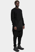 First Aid To The Injured | AW24 - Waffle cotton drop crotch sweatpants, Black