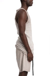 Thom Krom | SS26 - Ribbed cotton tank top, Cold dye stone MTS947