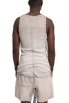Thom Krom | SS26 - Ribbed cotton tank top, Cold dye stone MTS947