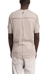 Thom Krom | SS26 - Crinkled double layer t-shirt, Stone MTS921