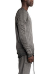 Thom Krom | SS26 - Contrast long sleeve tee, Cold dye grey MTS941