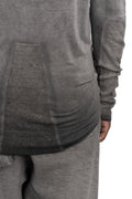Thom Krom | SS26 - Contrast long sleeve tee, Cold dye grey MTS941
