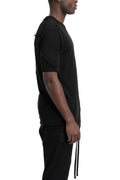 Thom Krom | SS26 - Crinkled double layer t-shirt, Black MTS921
