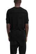 Thom Krom | SS26 - Crinkled double layer t-shirt, Black MTS921
