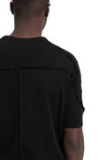 Thom Krom | SS26 - Crinkled double layer t-shirt, Black MTS921
